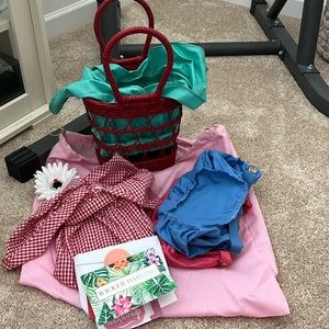 Wicker Darling Beccie Basket Bag Red